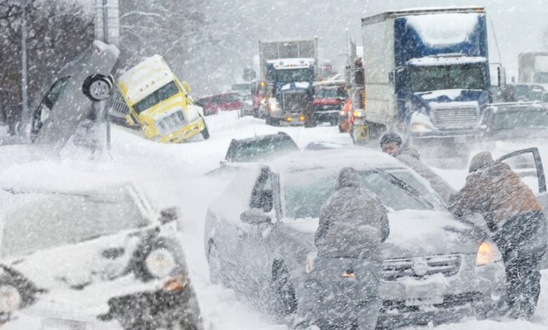 Winter storm snow rain forecast noreaster