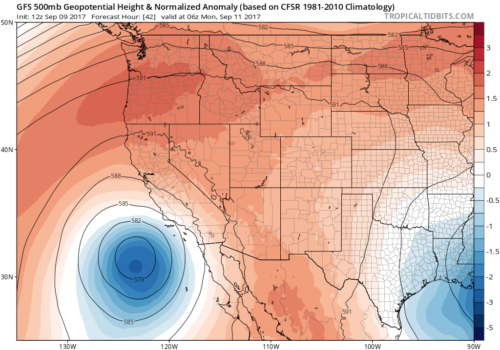 For california one of the most dramatic weather days