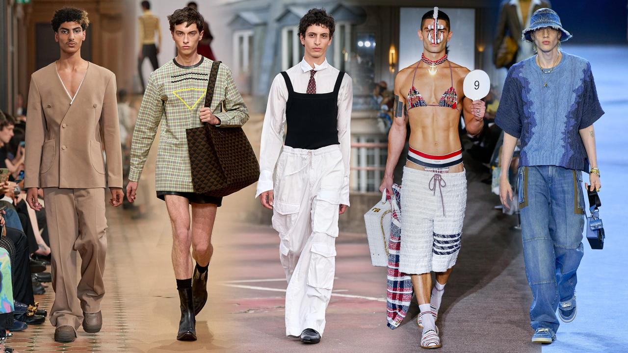 Mens spring theatrical fashion