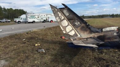 Plane crash florida highway naples