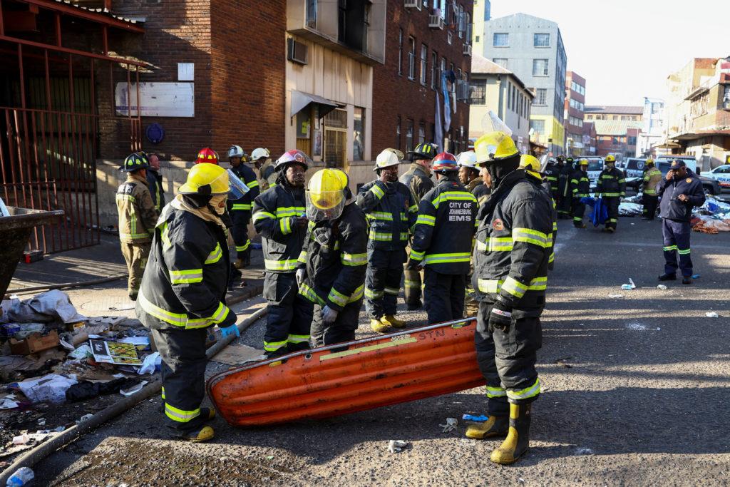 Johannesburg building fire arrest