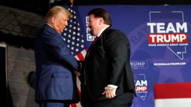 Trump nevada republican mcdonald vegas donald suncoast convention chairman introduced keynote