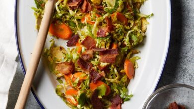 Sprout bacon brussels pinchofyum