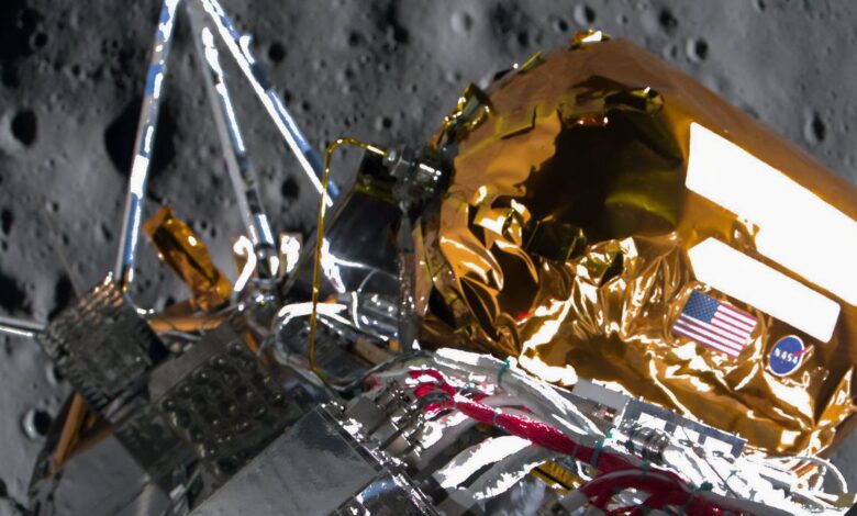 The intuitive machines spacecraft odysseus will attempt to land on the moon