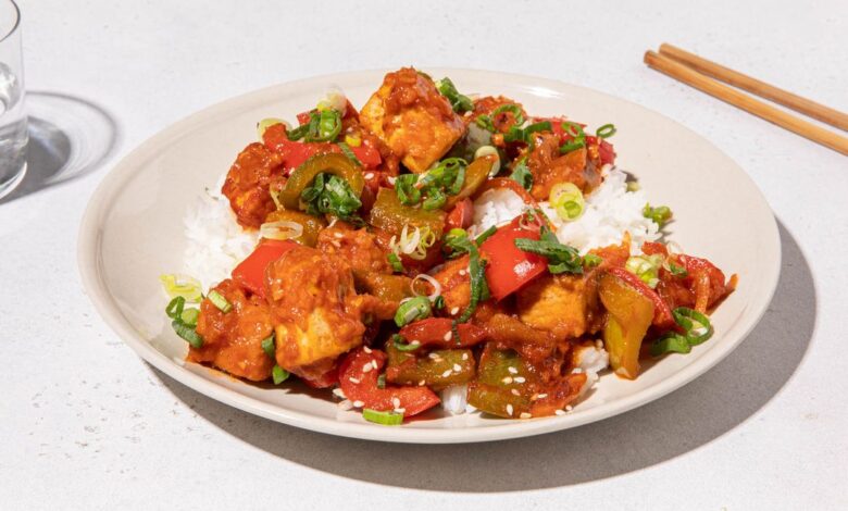 Sweet sour tofu persian