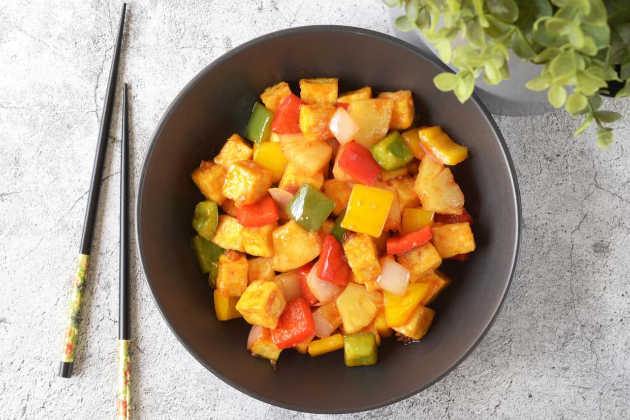 Sweet sour tofu persian