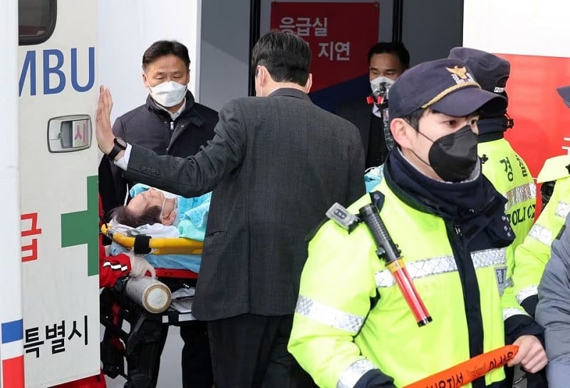 South korea knife attack