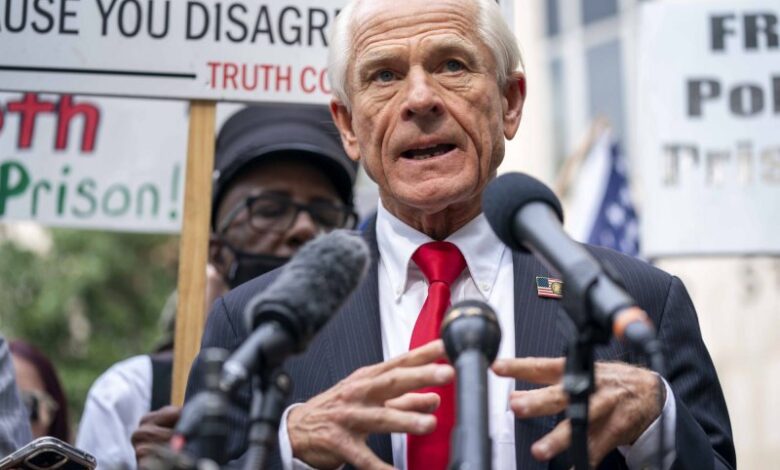 Peter navarro sentence contempt congress