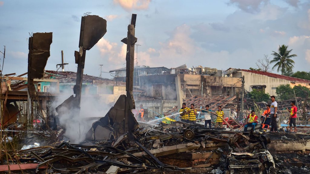 Thailand fireworks factory explosion