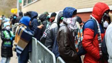 Migrantes nueva york albergues nieve