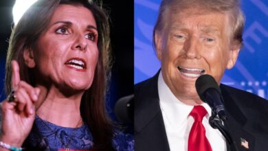 Trump haley husband troops