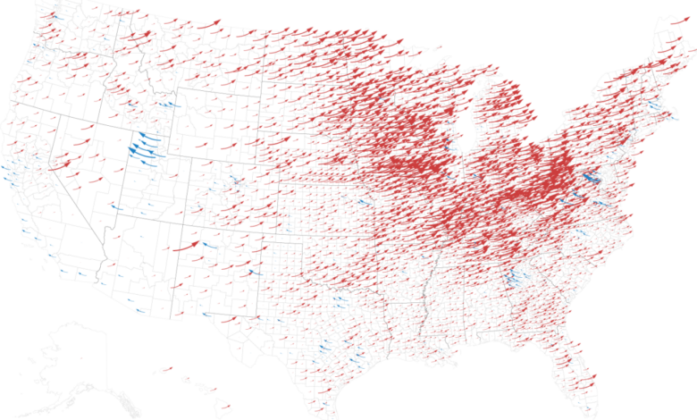 Trump ballot removal map