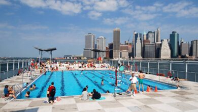 Floating pool swimming new york