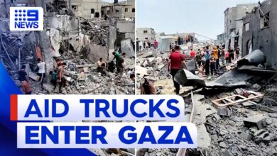 Israel gaza aid trucks