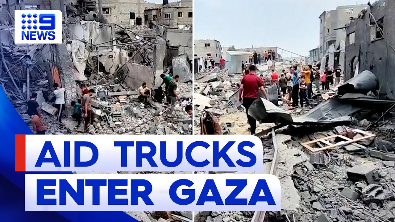 Israel gaza aid trucks