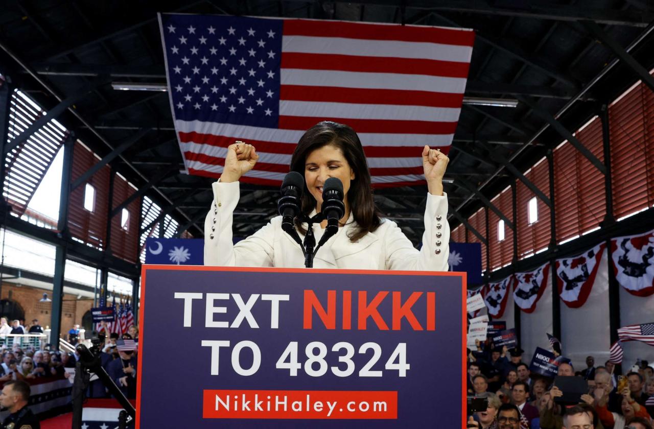 Nikki haley will address the state of the race today