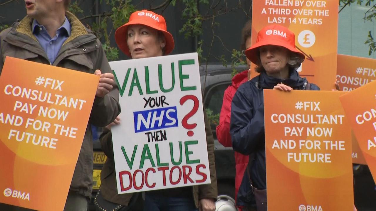 National health service doctors strike