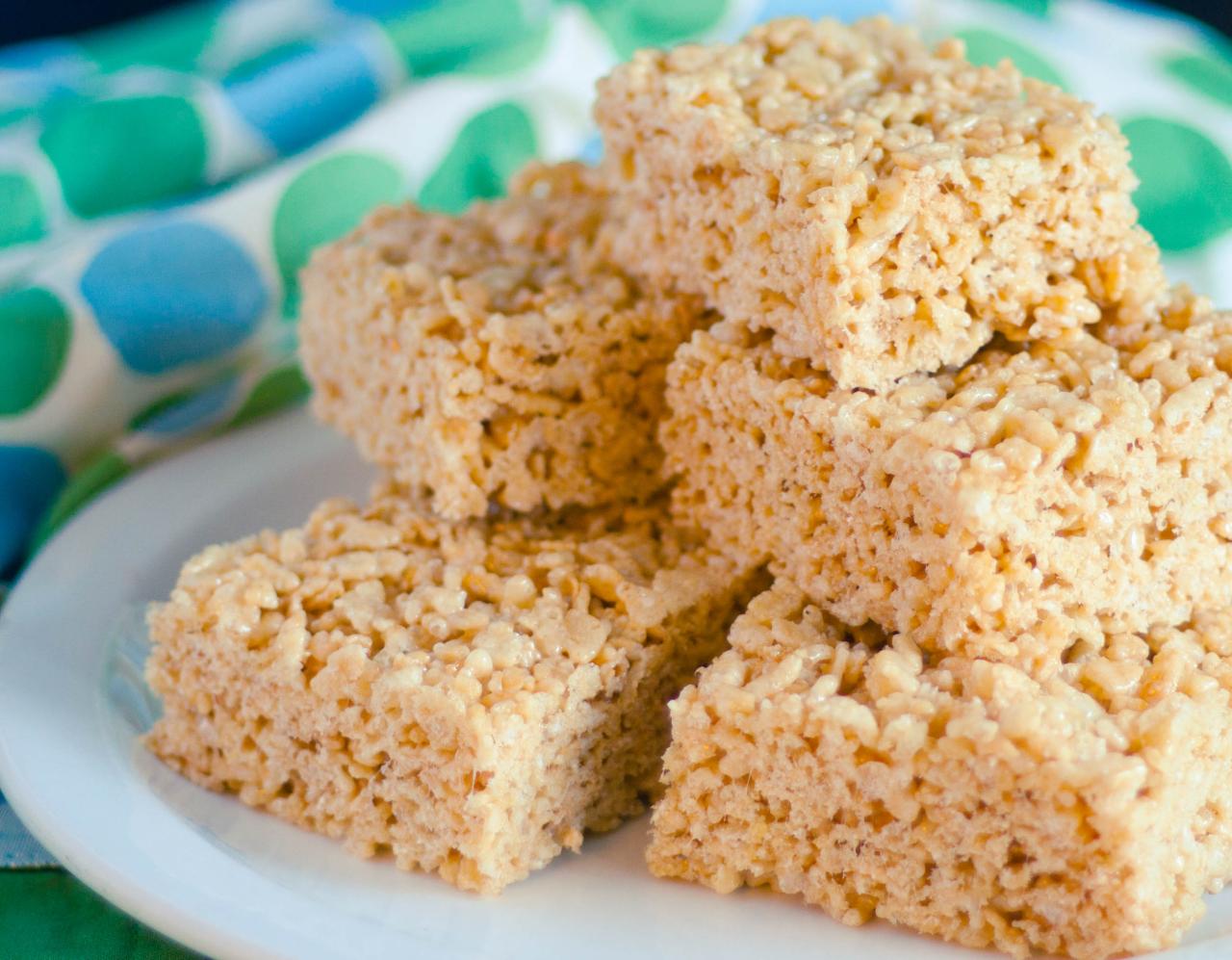 Rice krispie treats recipe squares