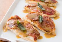 Chicken saltimbocca cleanfoodcrush dish nicely broccolini servings