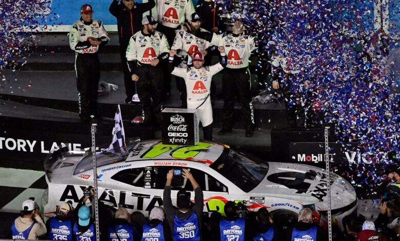 William Byron Daytona 500 win after Trump's departure