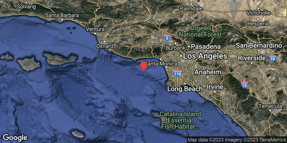 Map earthquake malibu la california