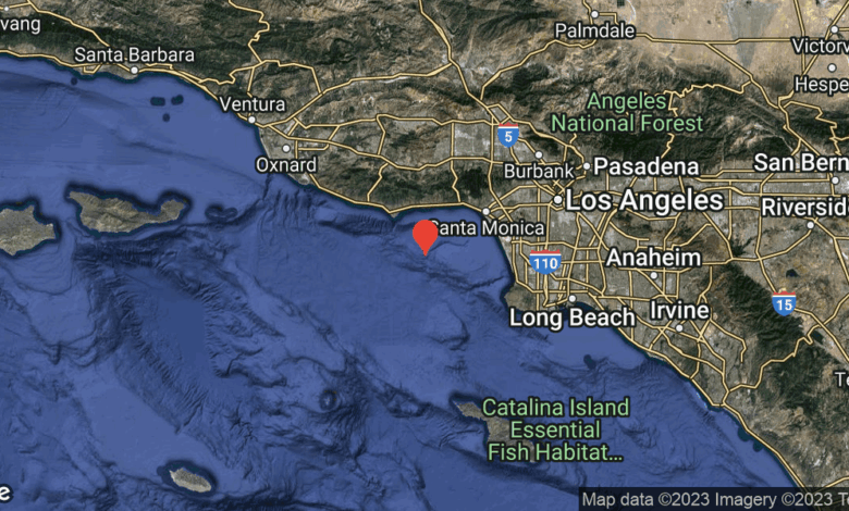 Map earthquake malibu la california