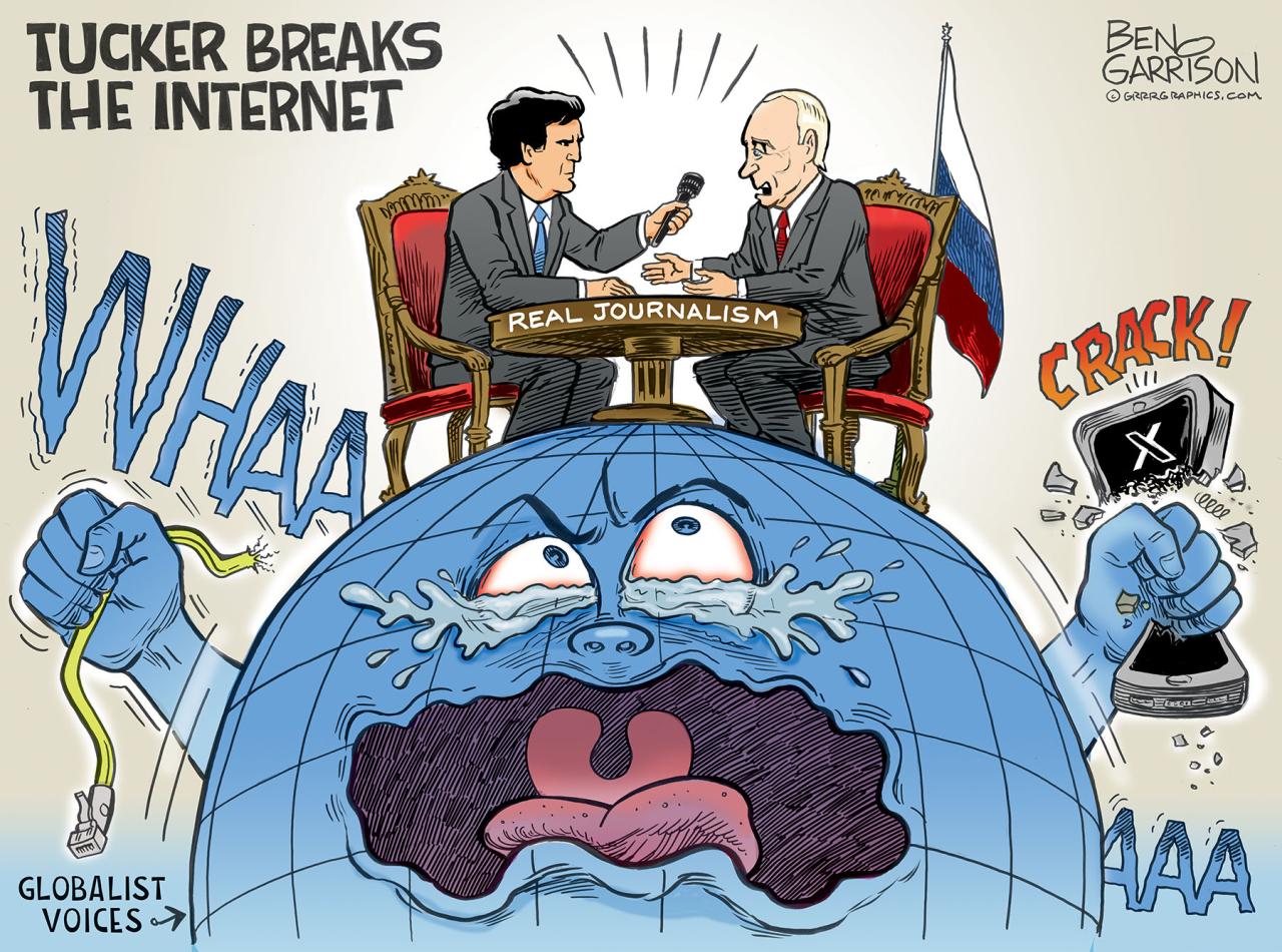 Tucker carlson russia visit vladimir putin