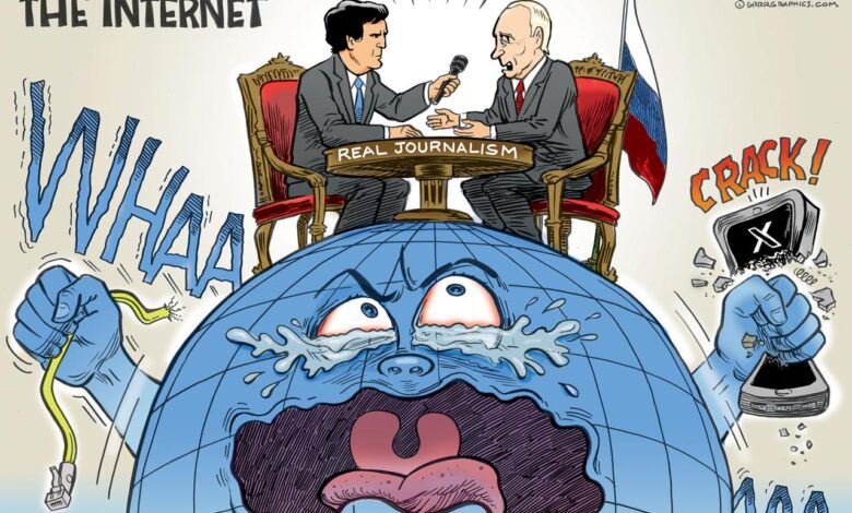 Tucker carlson russia visit vladimir putin