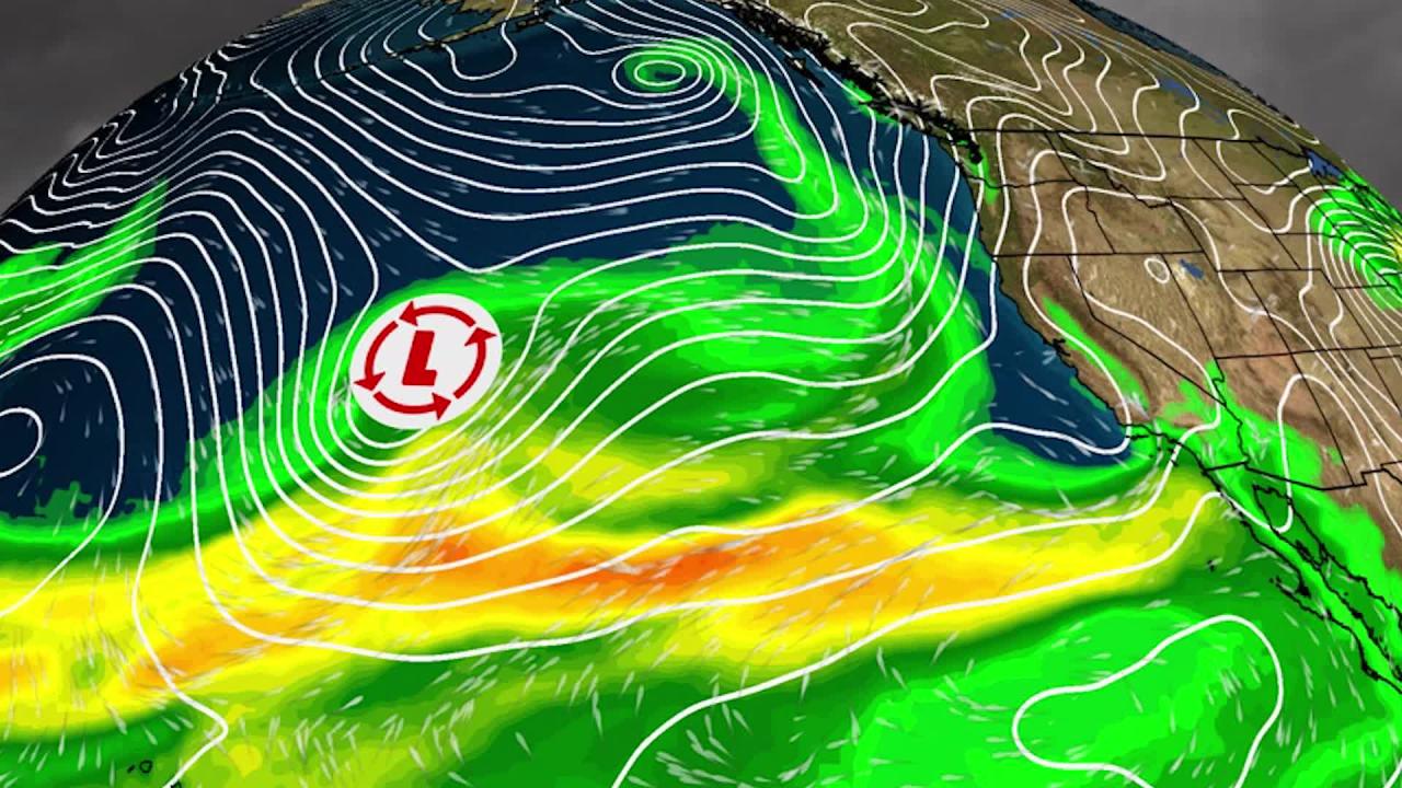 California atmospheric river storm forecast