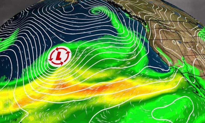 California atmospheric river storm forecast